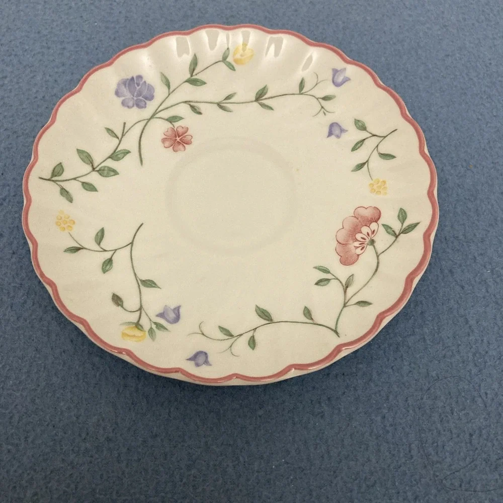 Johnson Brothers England Summer Chintz Tea Cups‎ & Saucers - Set of 2
